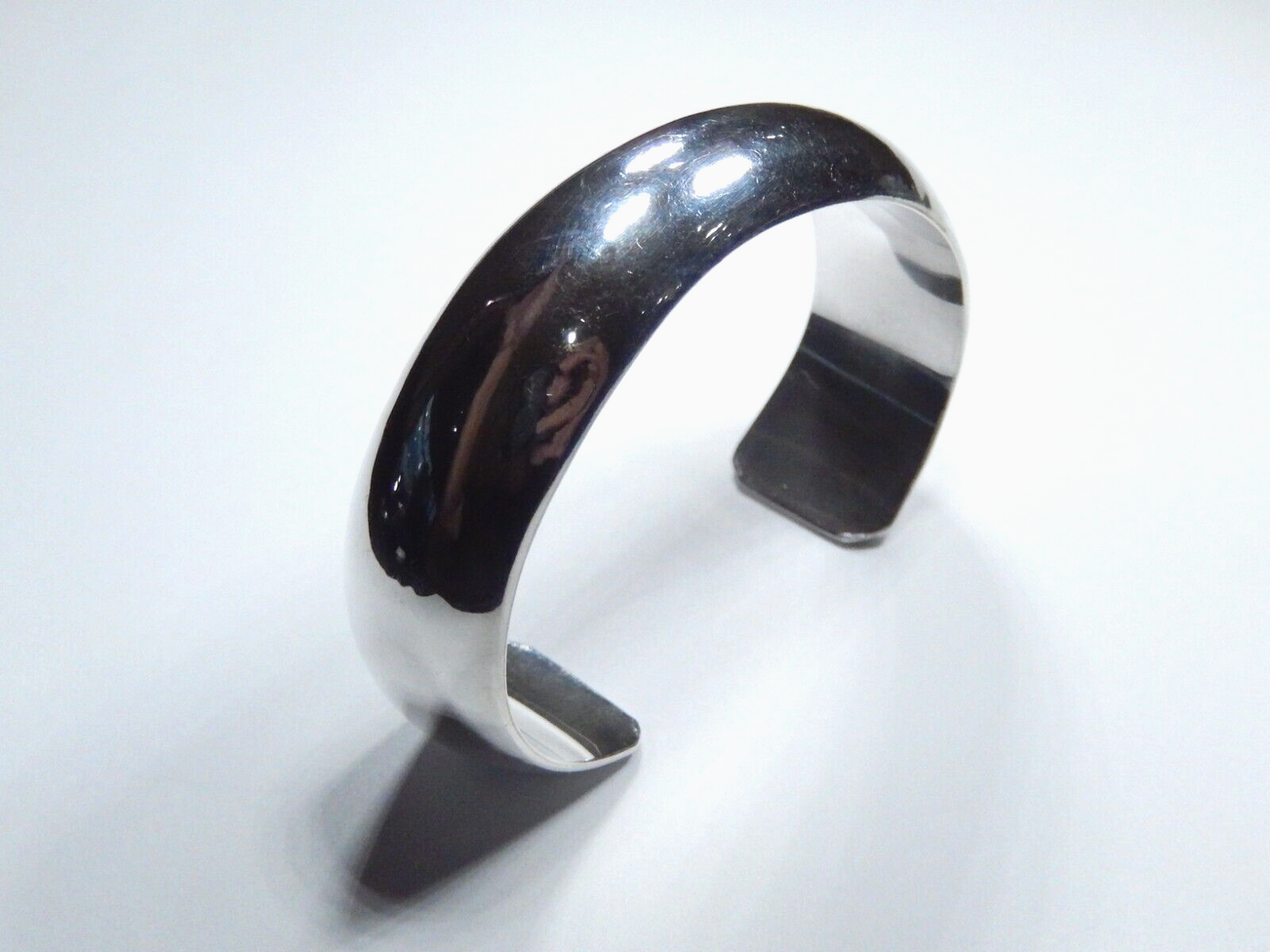 Signed "KS" Kirk Smith Sterling Silver 5/8" Wide Bubble Style Cuff Bracelet