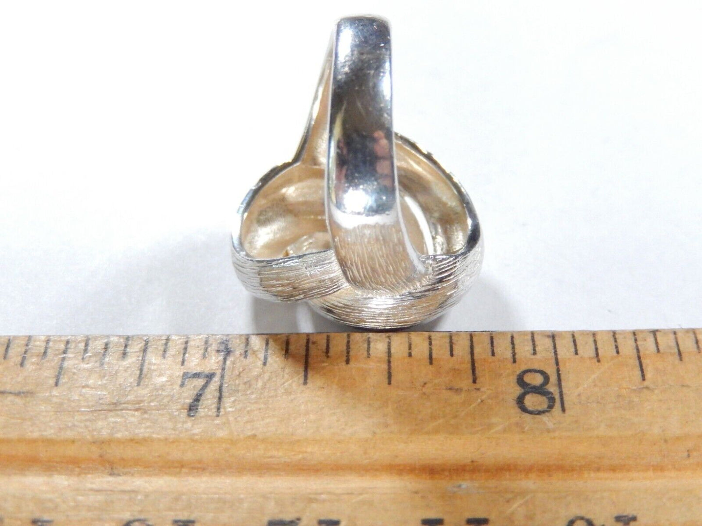 VINTAGE STERLING SILVER TWISTED TEXTURED HEAVY SWIRL RING SIZE 7