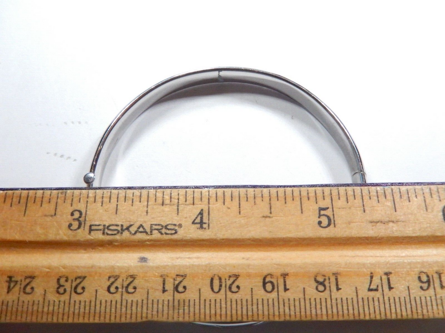 Vintage Sterling Silver 925 Hollow Hinged Signed HFB Bangle Bracelet