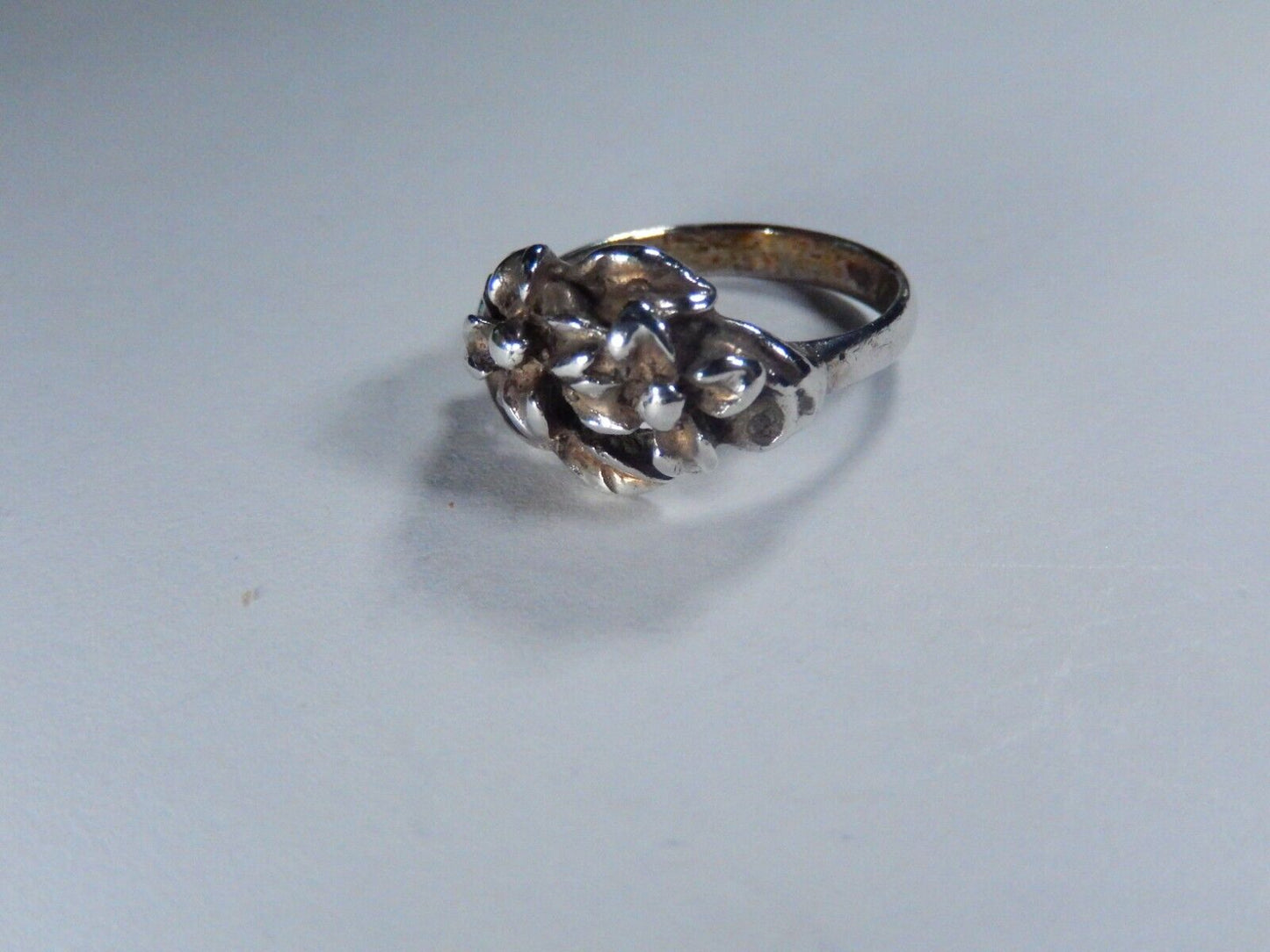 *VINTAGE*  Mexico 925 Sterling Silver Flower Ring Size 6.75