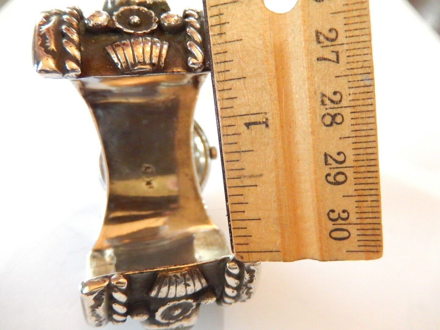 KEE YAZZIE  Navajo Indian Jewelry Sterling Silver  Turquoise Watch Cuff 157gm