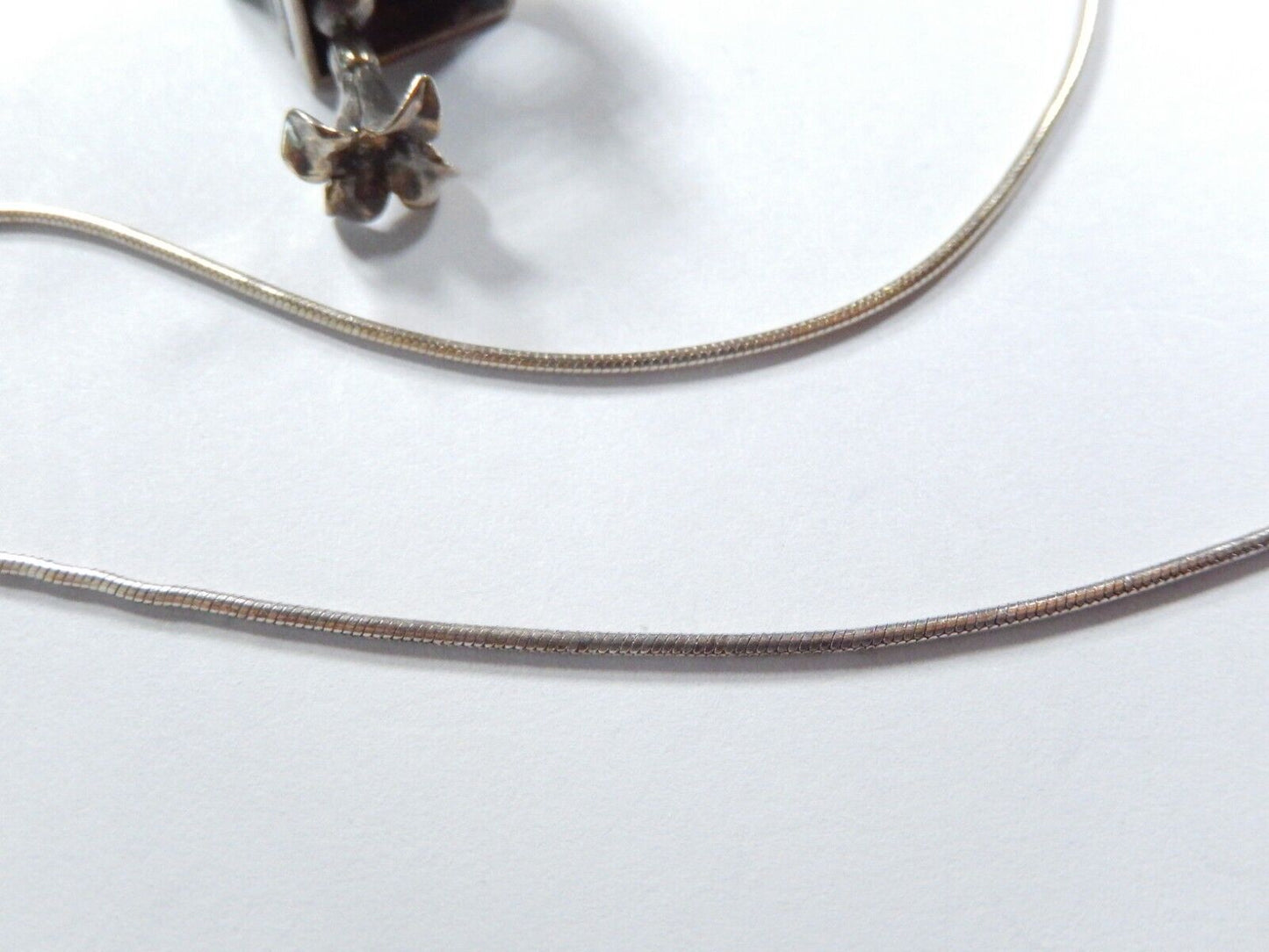 *VINTAGE*  Sterling Silver 3D Humming Bird w/ House and Moveable Bell w/24"chain