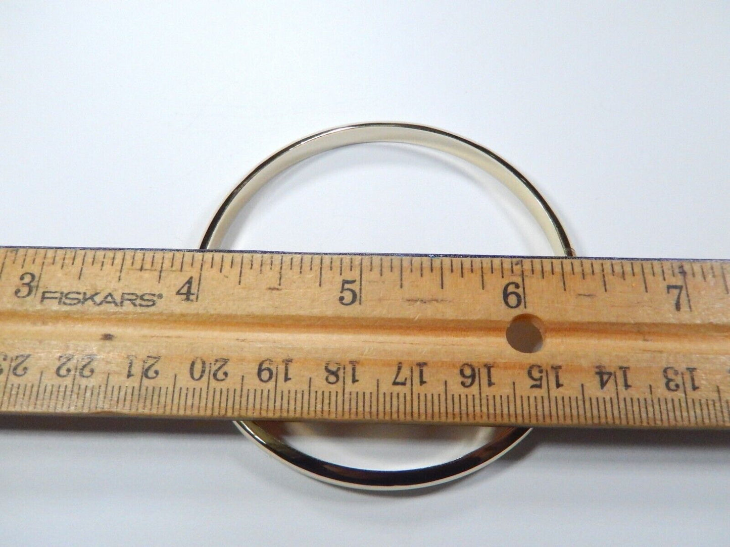 *VINTAGE* Smooth High Polished 5mm Wide Gold Vermeil Hinged Bangle Bracelet