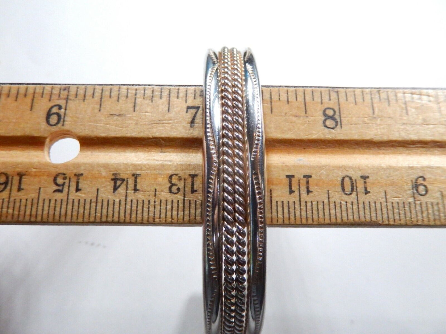 Native American Navajo Tahe Sterling Silver 11.0 mm Wide Cuff - 20.6 Grams