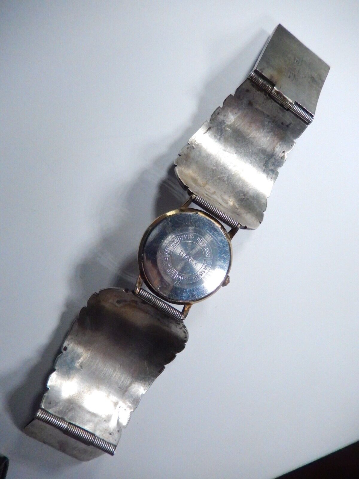 *VINTAGE* Navajo B. Nez Sterling Silver Turquoise Watch Bracelet  116.4 grams