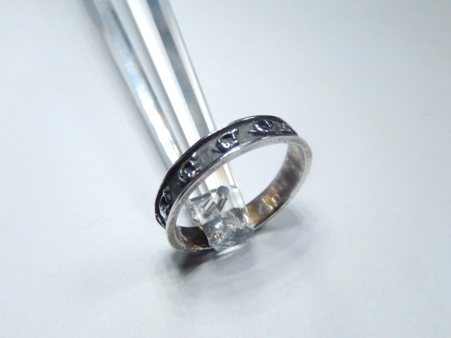 *VINTAGE* STERLING SILVER 925 OXIDIZED DOLPHIN 4 mm WIDE BAND RING SIZE 8.5