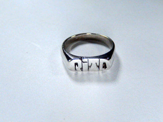 *VINTAGE* Personalized "RITA" Name Ring in Sterling Silver  5.65mm Wide Size 6.5