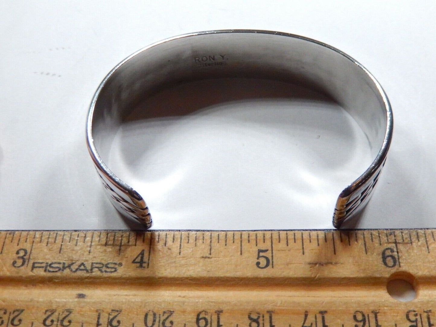 Ron Y Yazzie Sterling Silver Navajo Cuff Bracelet Native American 35.9 grams