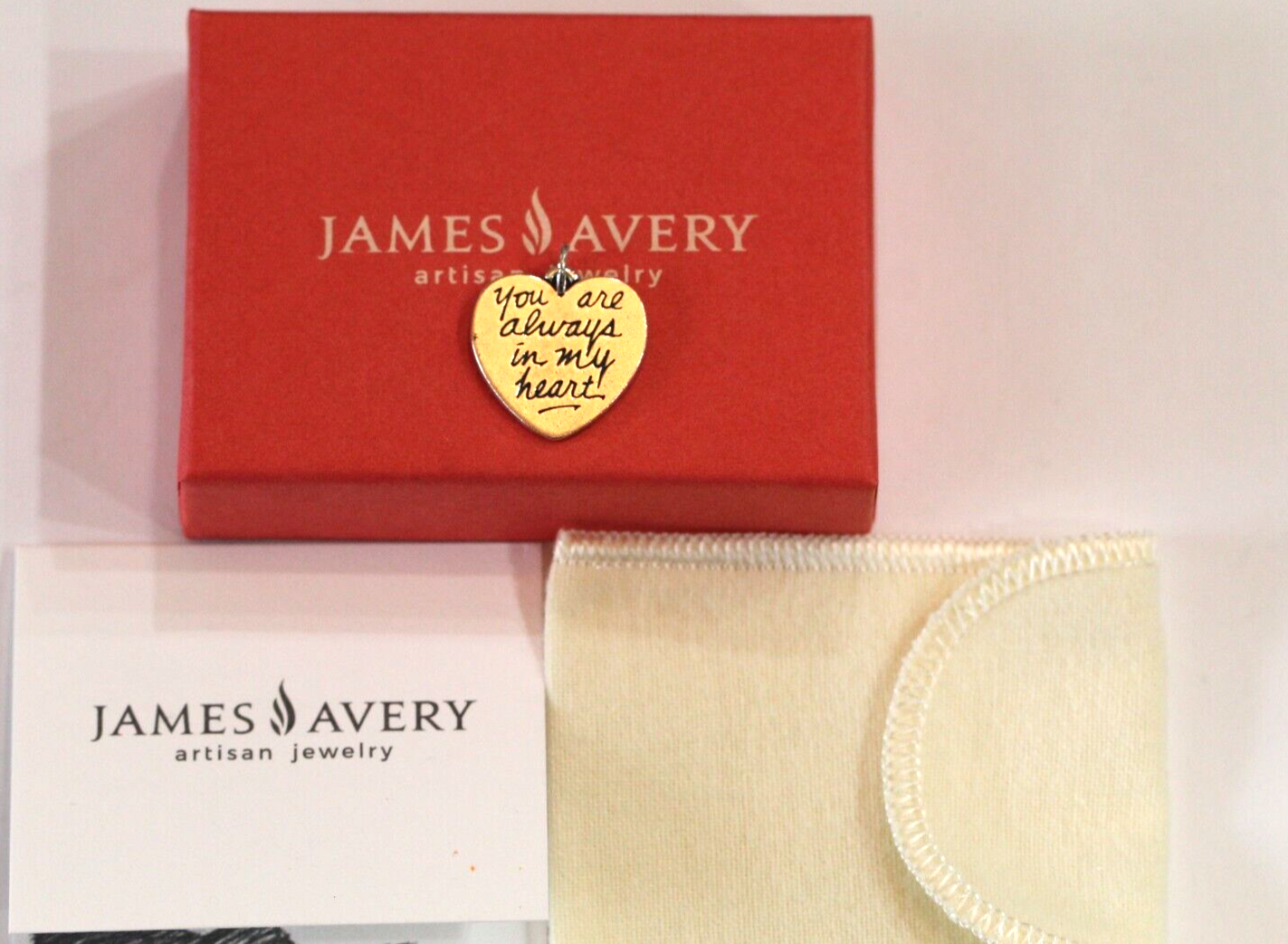 James Avery Sterling Silver Charm You are Always In My Heart