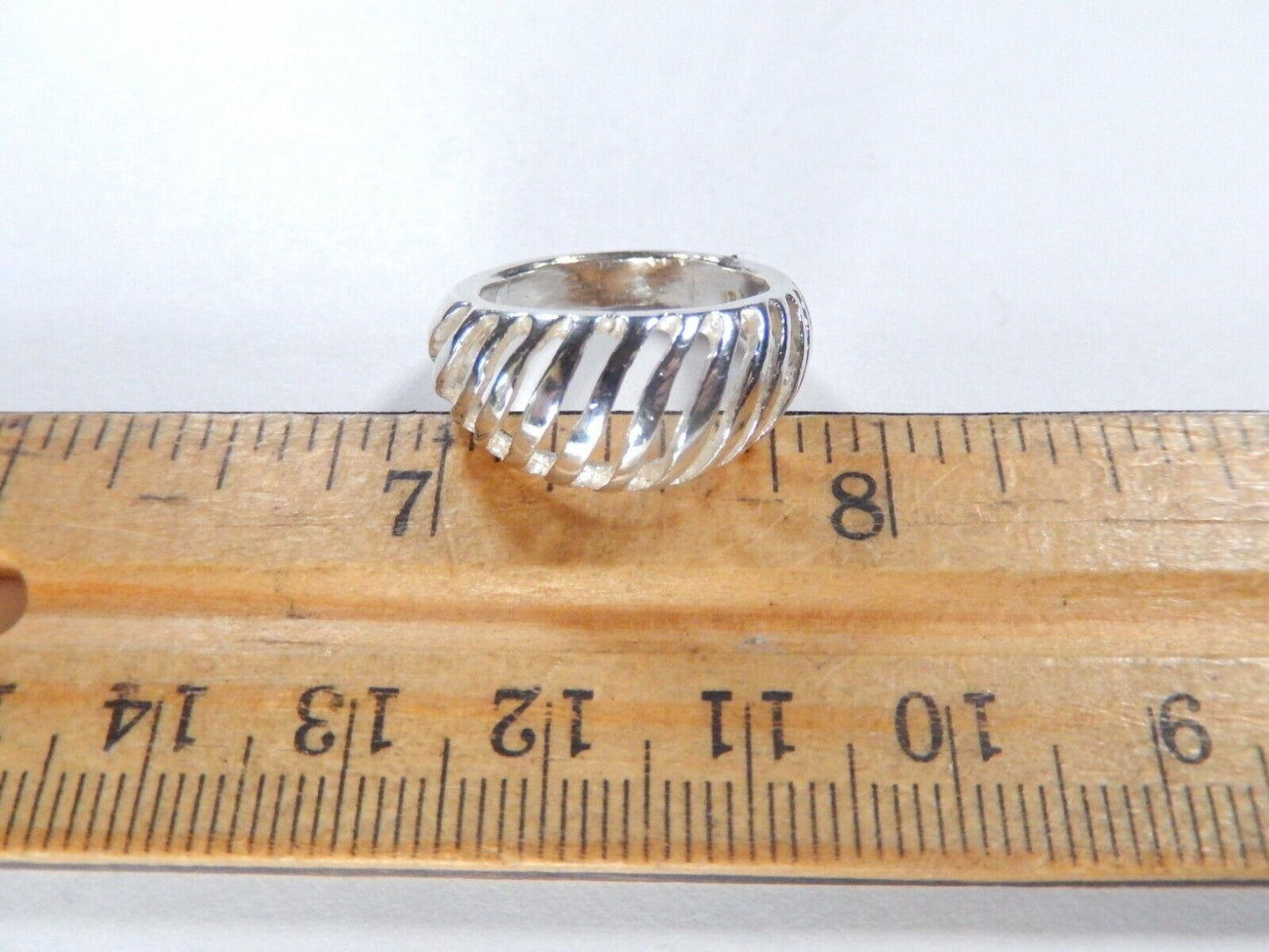 *VINTAGE*  Sterling Silver Domed Cutout Ring Size 5.5