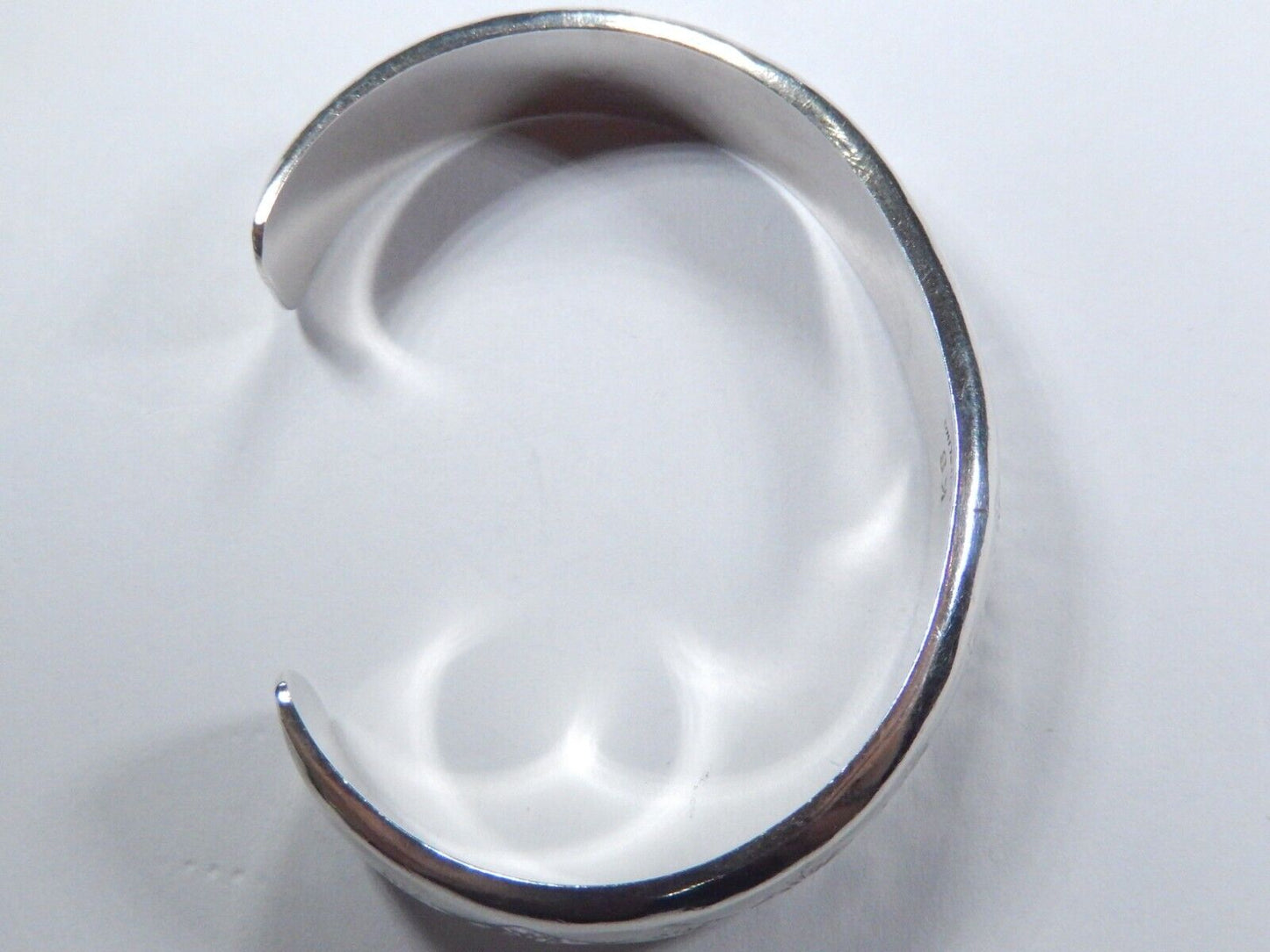 Vtg Native American Navajo Sterling Silver Cuff Bracelet Signed KS Kirk Smith