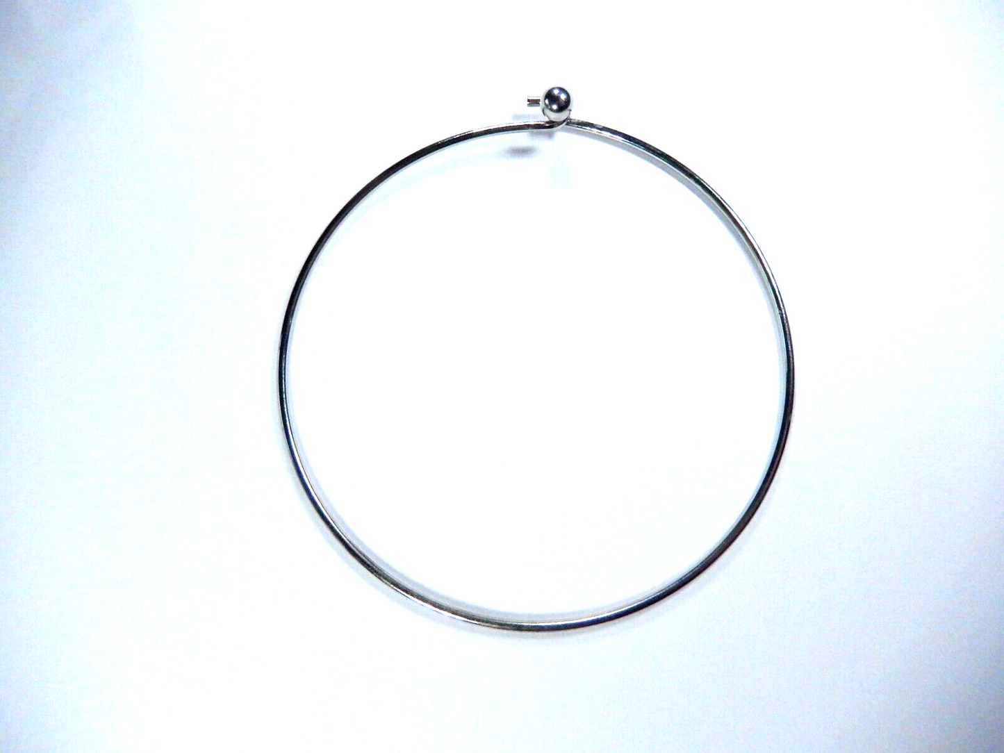 *VINTAGE*  STERLING SILVER HOOK ON BRACELET - 2-1/2" Inside Diam.
