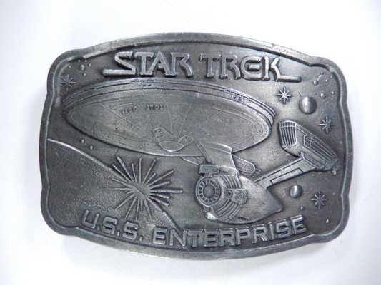 Star Trek 200th Annuversary U.S.S. Enterprise Belt Buckle 1983 Paramount Picture