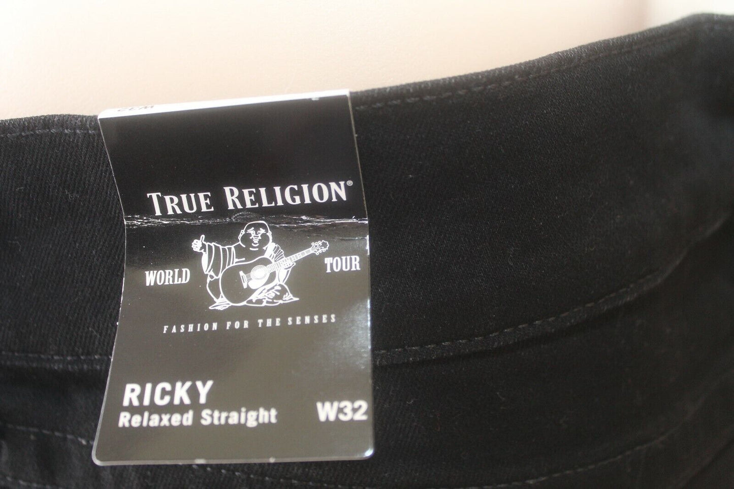 NWT 149 True Religion Mens Ricky Flap Short SE Black Size  32 Style 102261