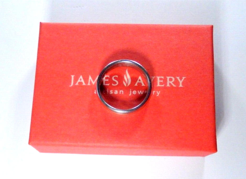 James Avery Simplicity 6.15mm Wedding Band Ring 14k Sterling Silver Sz 10.5