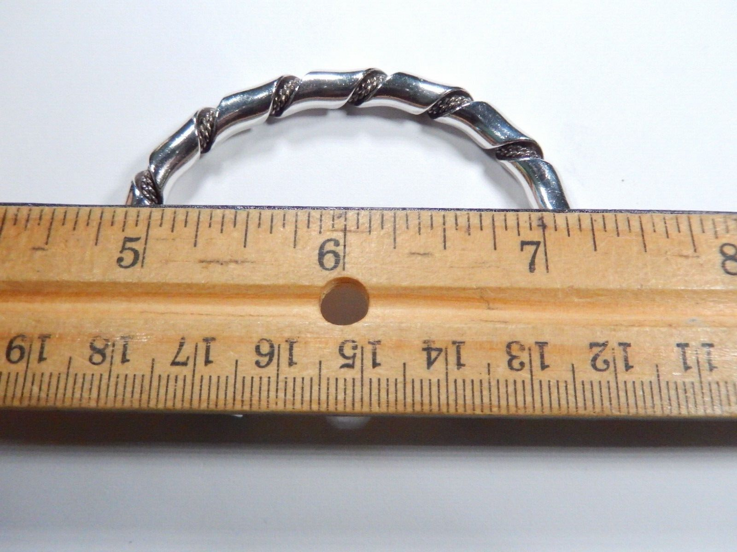 Vintage Handmade Sterling Silver 925 Twisted Round Bangle Bracelet 291 grams