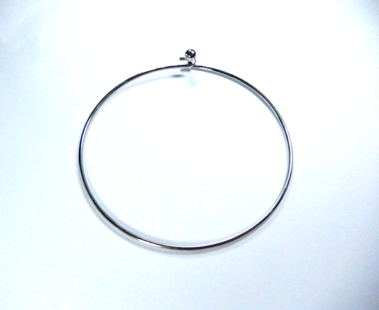 *VINTAGE*  STERLING SILVER HOOK ON BRACELET - 2-1/2" Inside Diam.
