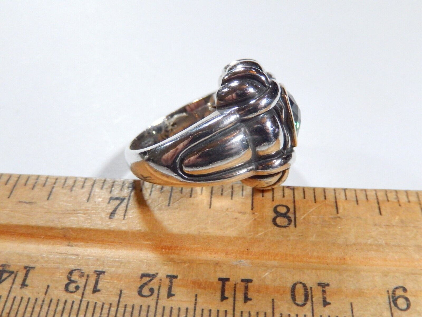 Samuel B Benham BJC 925 Sterling Silver 14k Yellow Gold Mystic Topaz Ring 675