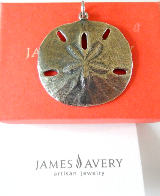 VINTAGE VERY RARE RETIRED James Avery Sterling Largest Sand Dollar Pendant 16.9g