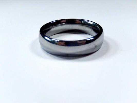 *NEW* Silver Tungsten 6 mm Comfort Fit Round Top Wedding Band Size - 6