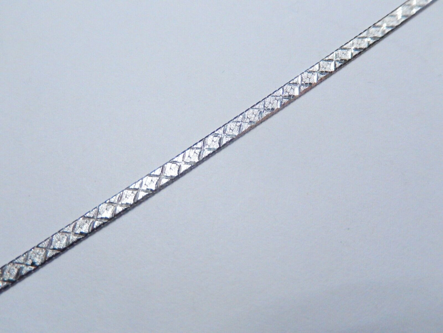 Milor Italy 925 Sterling Silver 2.6mm Wide Herringbone Diamond Cut 8" Bracelet