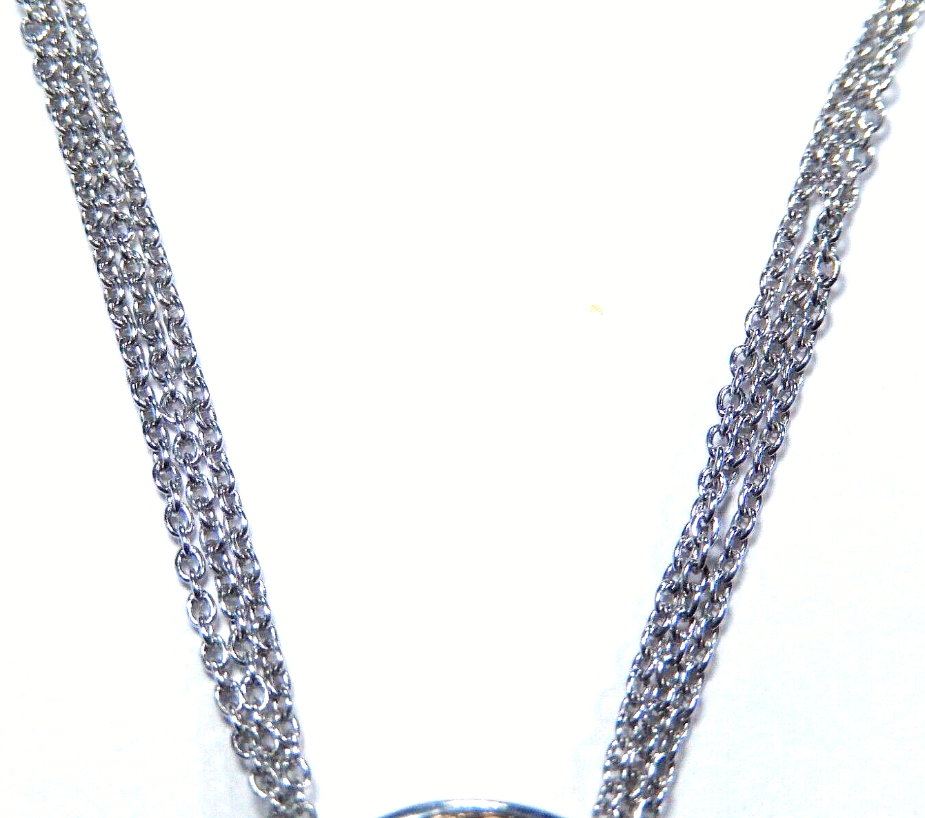 10mm RD Blue Topaz 14K Yellow Gold 925 Sterling Silver Pendant 3 Strand Necklace