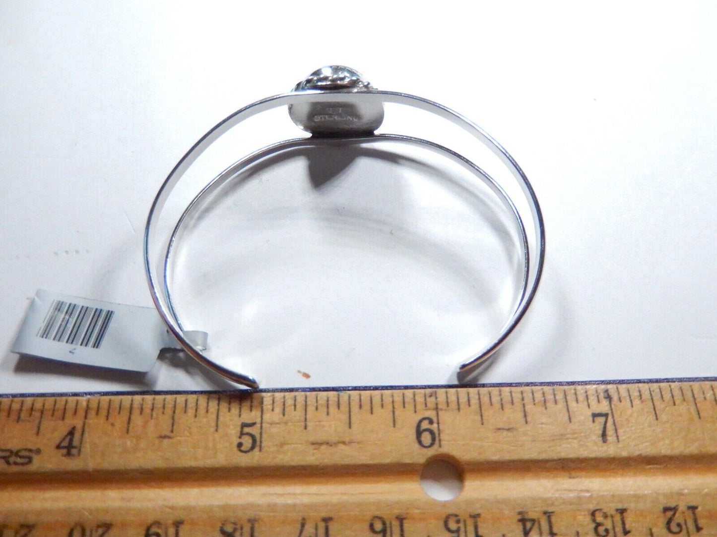 *VINTAGE*  Signed "TT"  Native American Sterling 925 Black Onyx Bracelet