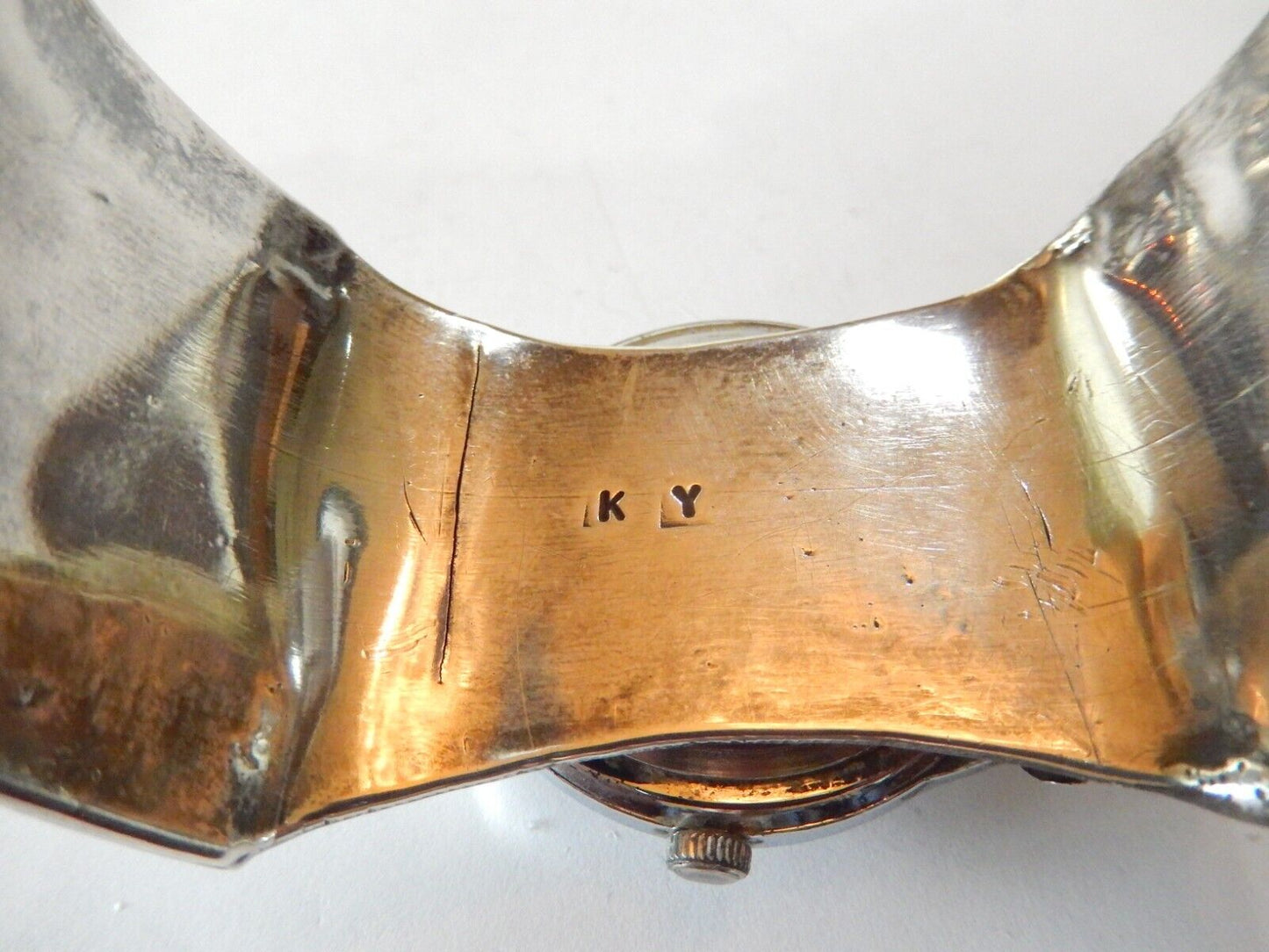 KEE YAZZIE  Navajo Indian Jewelry Sterling Silver  Turquoise Watch Cuff 157gm