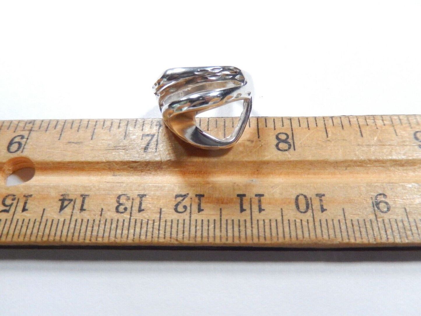 *VINTAGE* Freeform Ring Abstract Band Sterling Silver Boho Women Sz 5.5