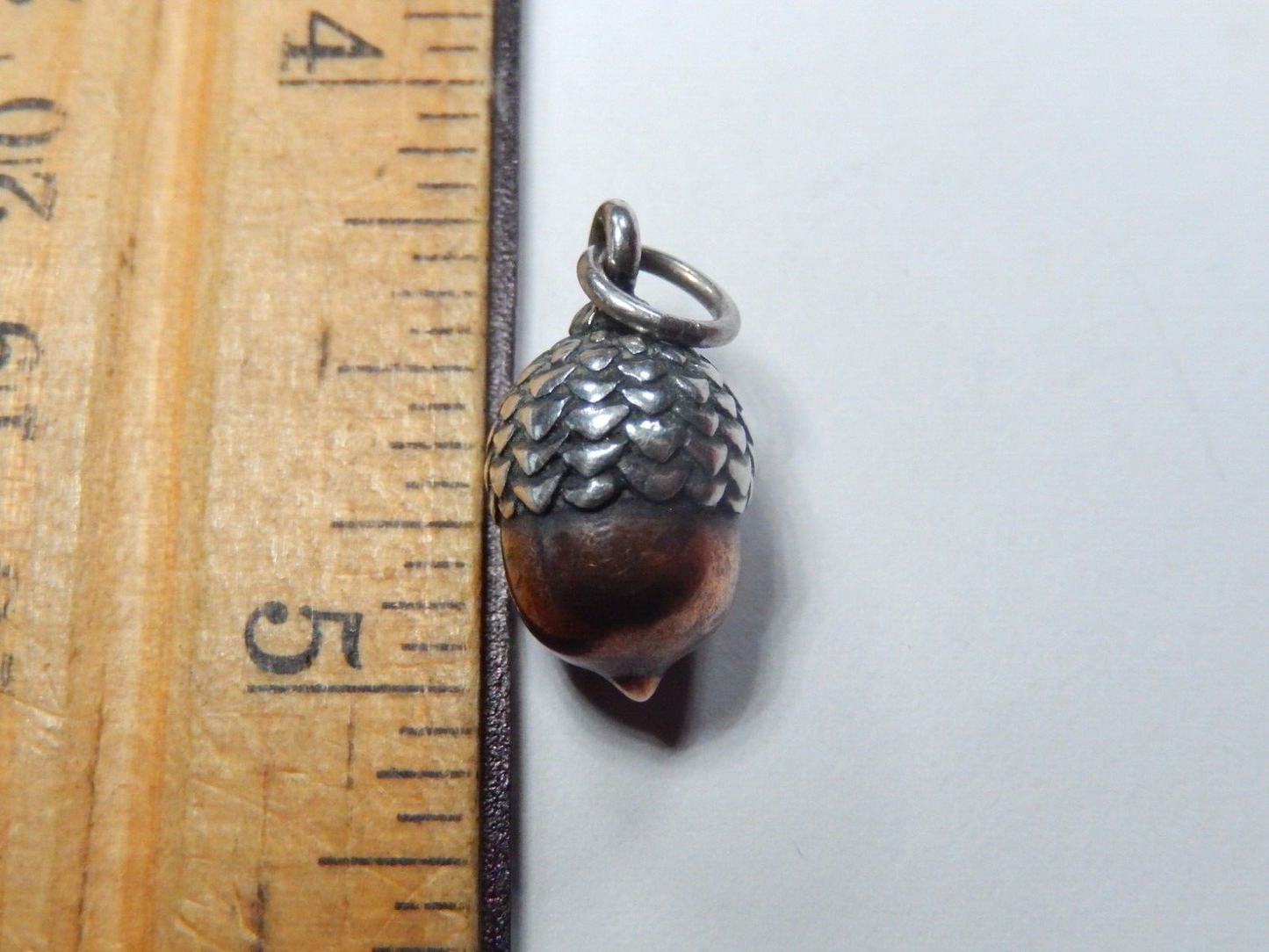 James Avery RARE - 3 D Retired Copper And Silver Acorn Charm