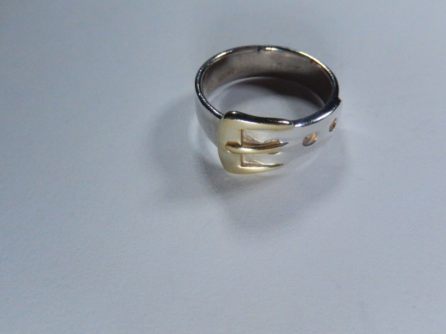Vintage Artist Signed BOMA Sterling Silver Buckle Band Ring Sz 7.75