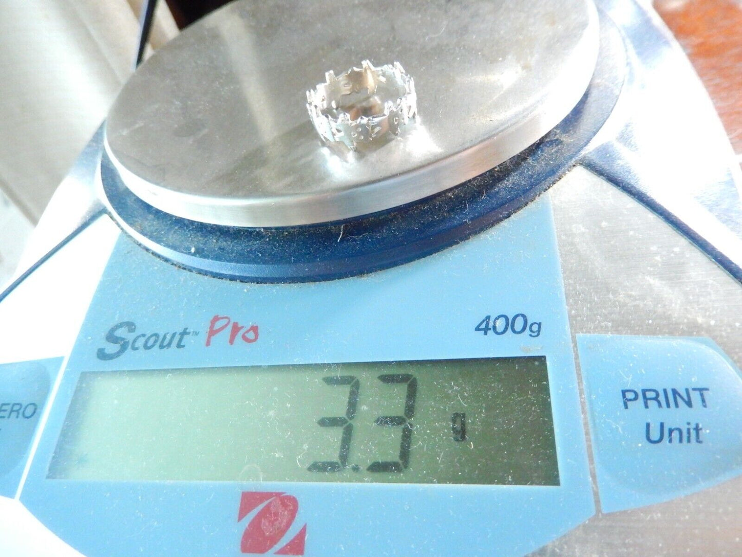 925 STERLING SILVER 7.5 mm WIDE TEDDY BEAR BAND RING SIZE 7.75