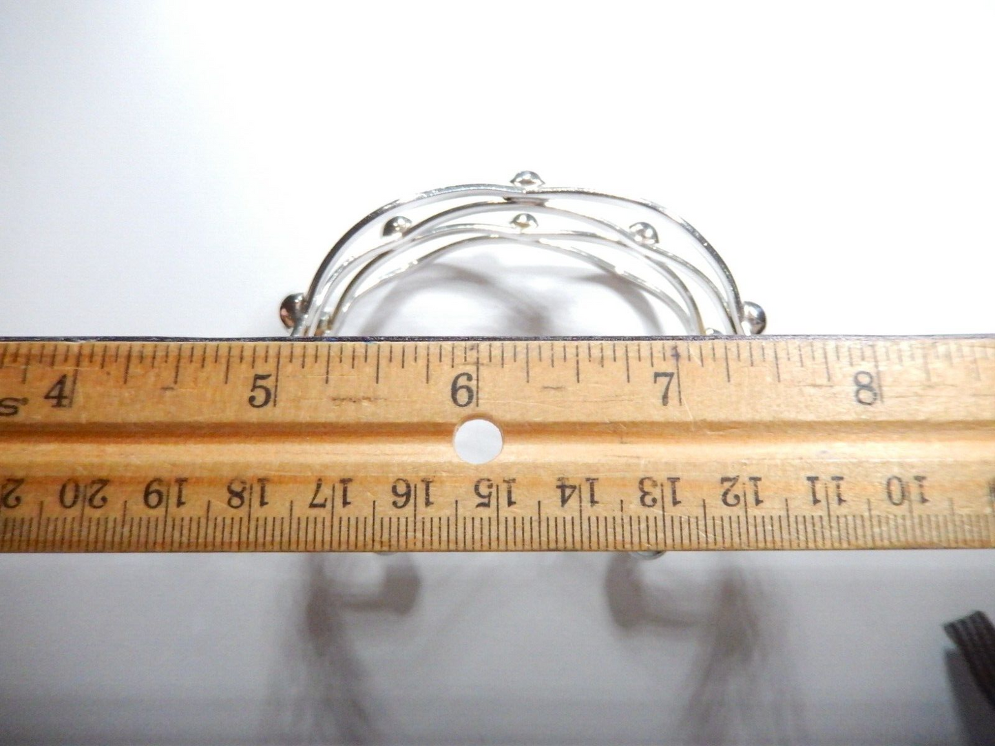 *VINTAGE* Open Bead Ball Bar Wide Modernist Sterling Chunky Design Bracelet 35gm