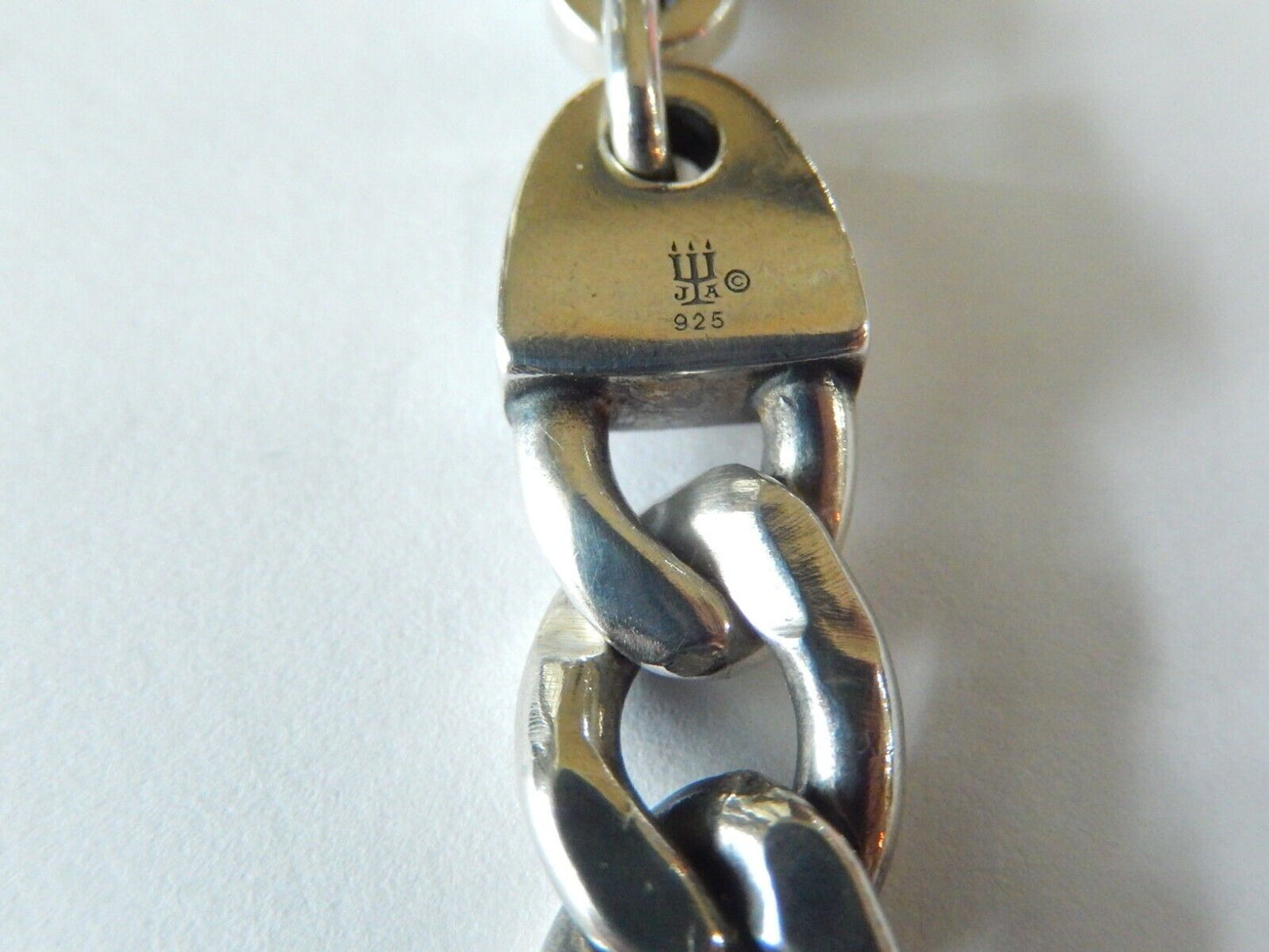 JAMES AVERY 925 Silver - HEAVY 44 grams - Strength In Faith  Curb Link Bracelet