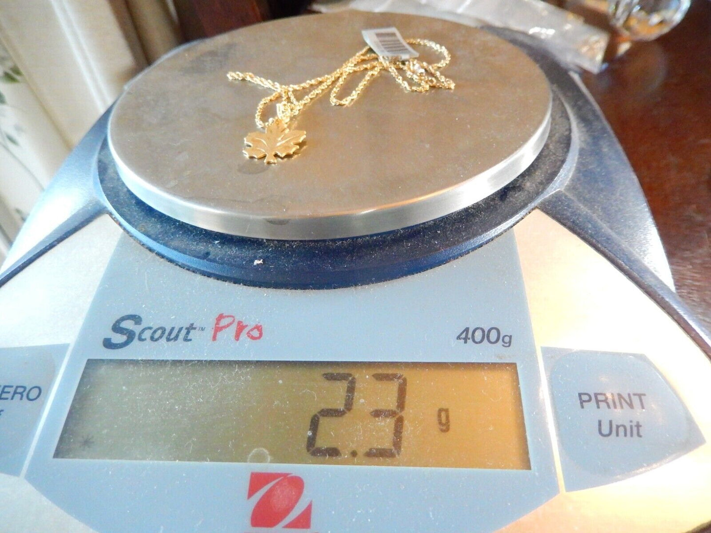 Gold Vermeil 925 Maple Leaf Pendant with 18 Gold Vermeil Chain