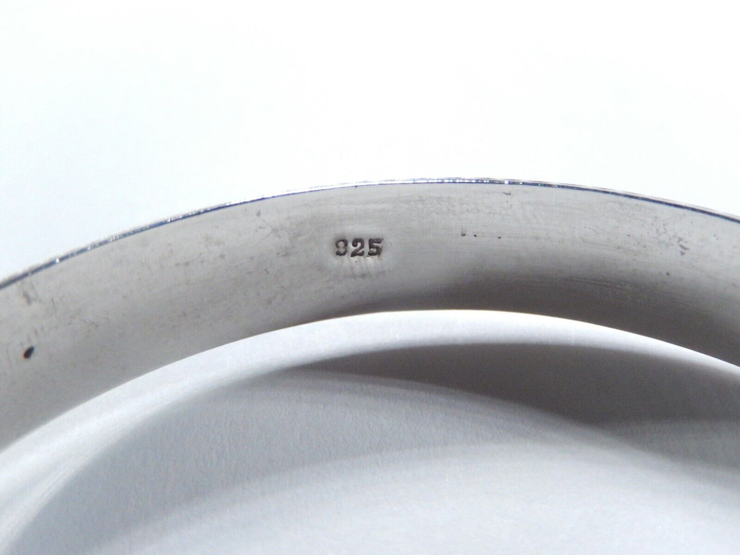Sterling Silver 925 Etched Hinged Bangle Bracelet 7 Inch