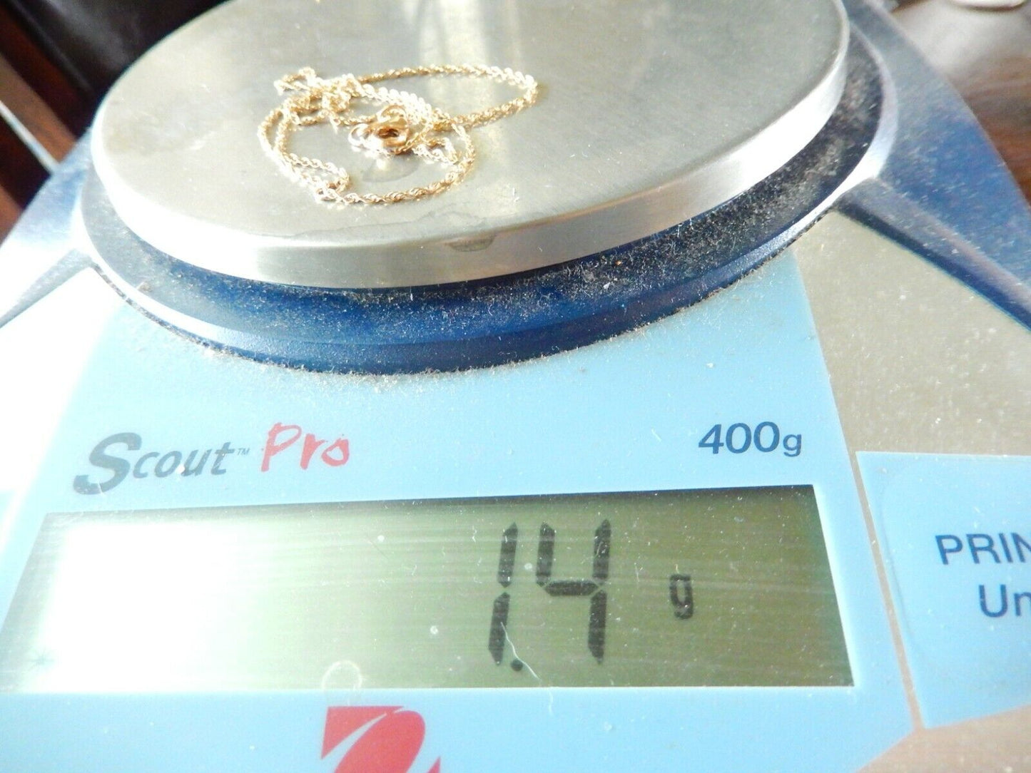 14K YELLOW GOLD JAMES AVERY 1.86 MM  LIGHT ROPE CHAIN NECKLACE 14 INCHES LONG