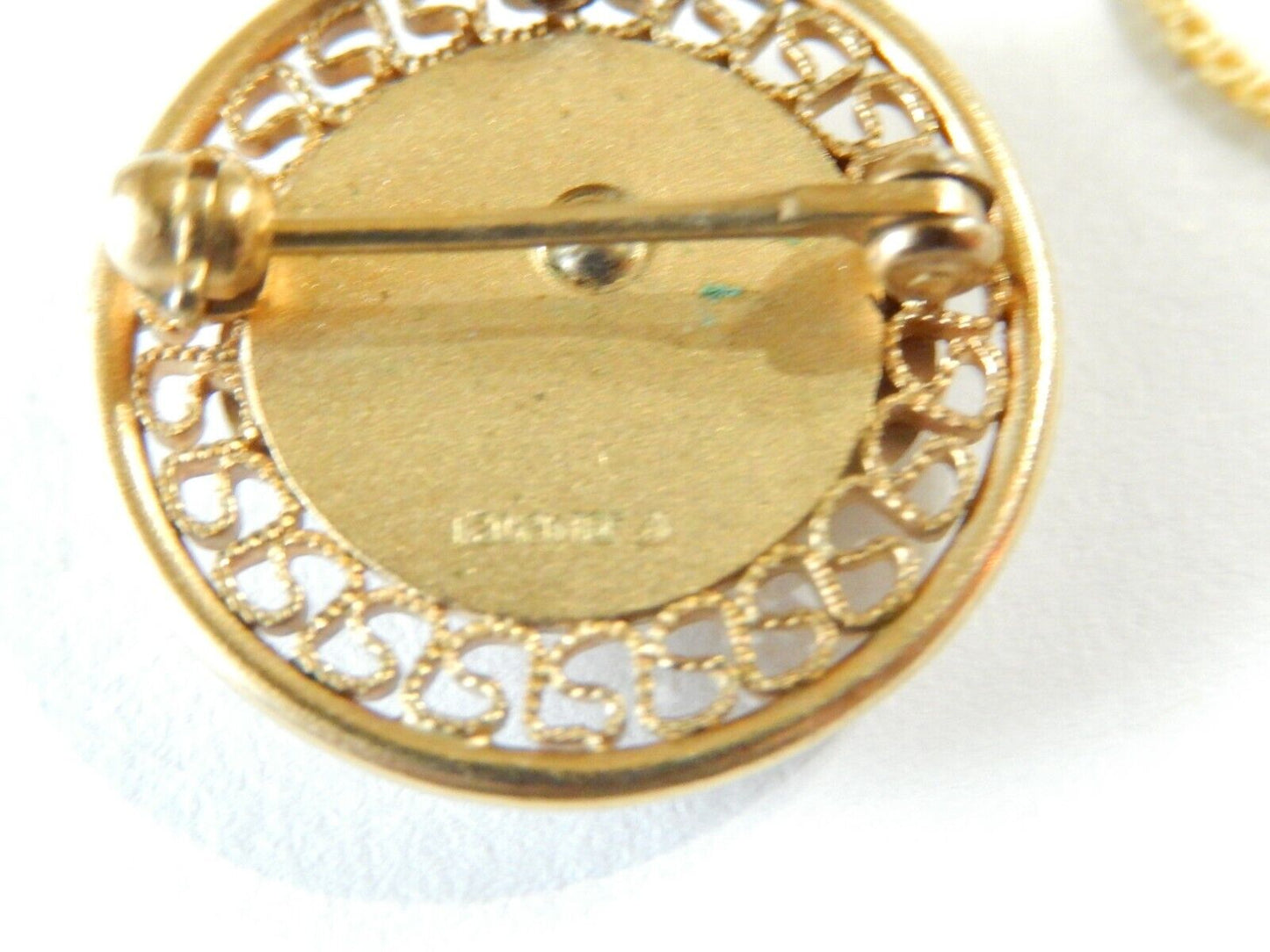Vintage Baylor Gold Filled Pin or Pendant w/18" Vermeil Sterling Chain