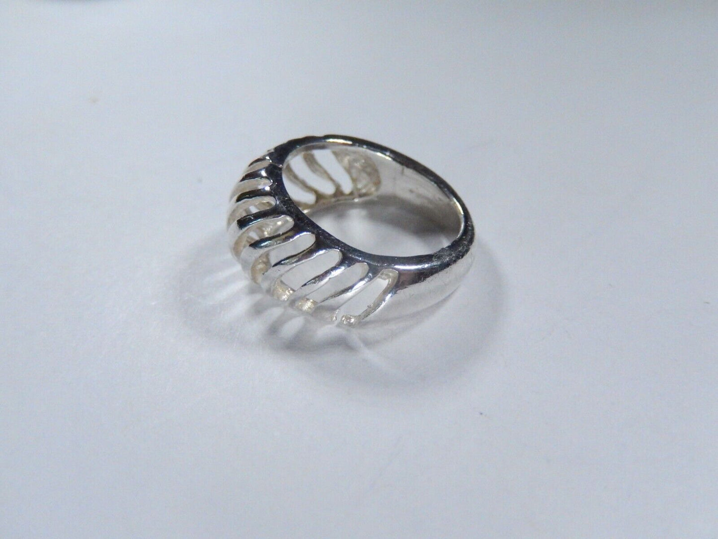 *VINTAGE*  Sterling Silver Domed Cutout Ring Size 5.5