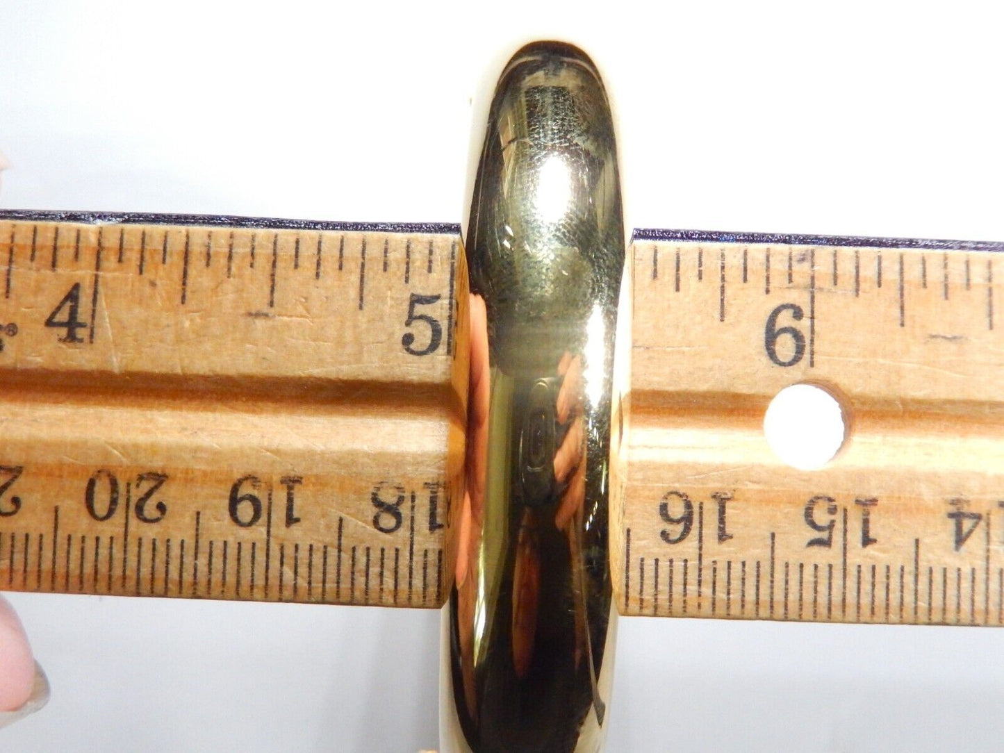 Veronese Italy Sterling Silver Yellow Gold Vermeil Polished Hinged Bangle-7.25"