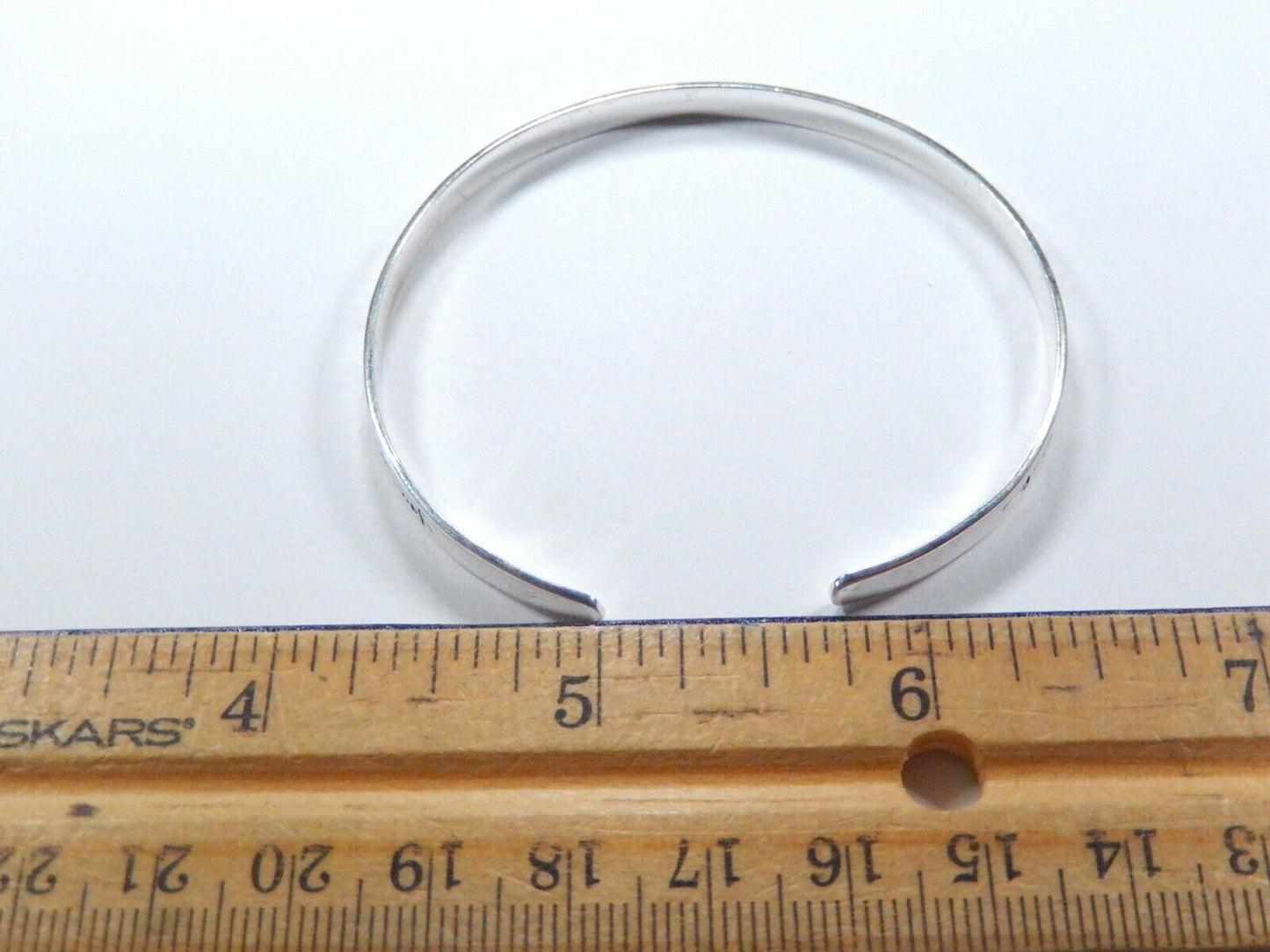 925 Sterling Silver Vintage LATH Friends Cuff Bracelet 7.5"