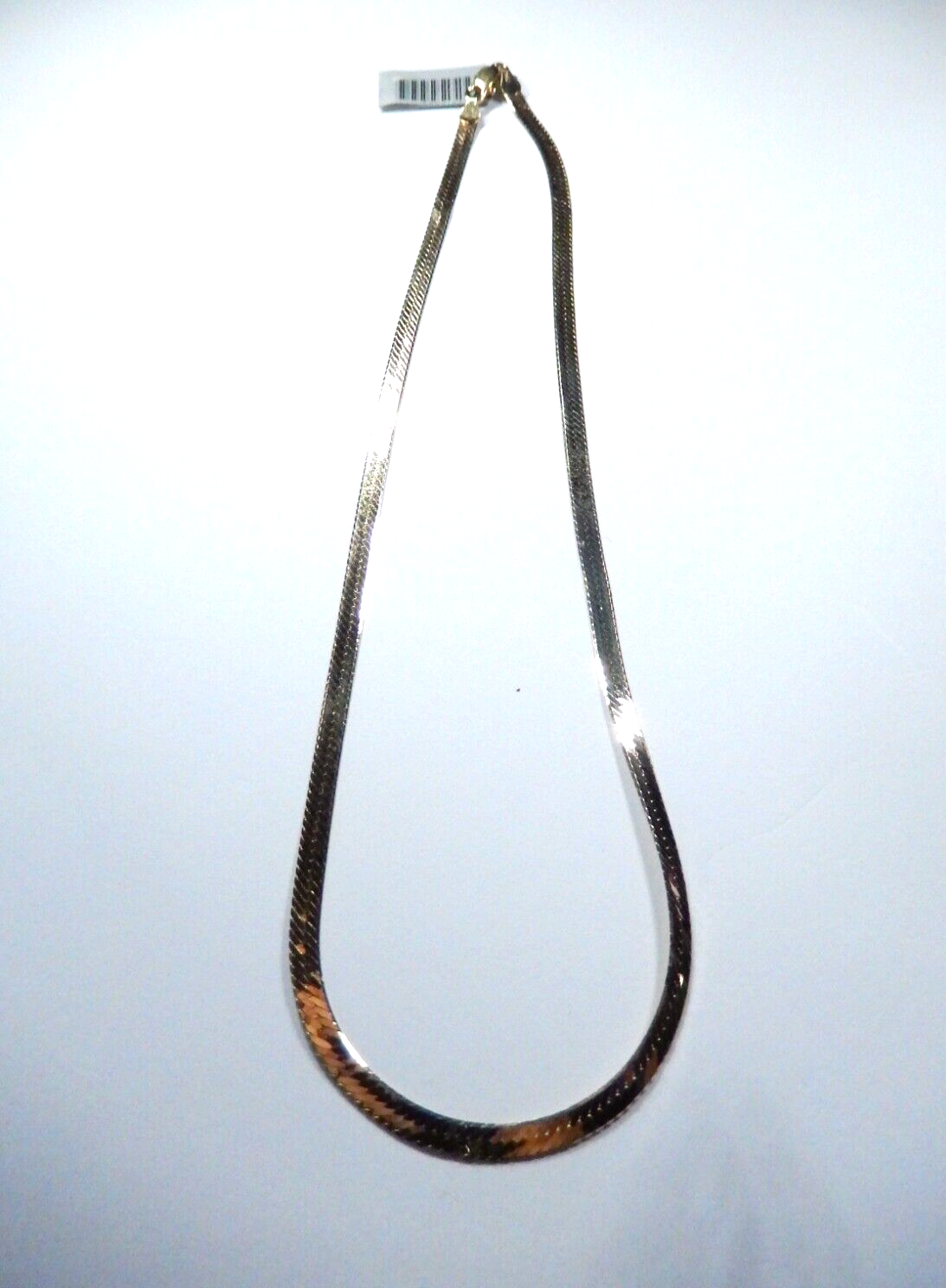 GOLD VERMEIL 5mm Flat Herringbone Chain .925 Necklace - 18"