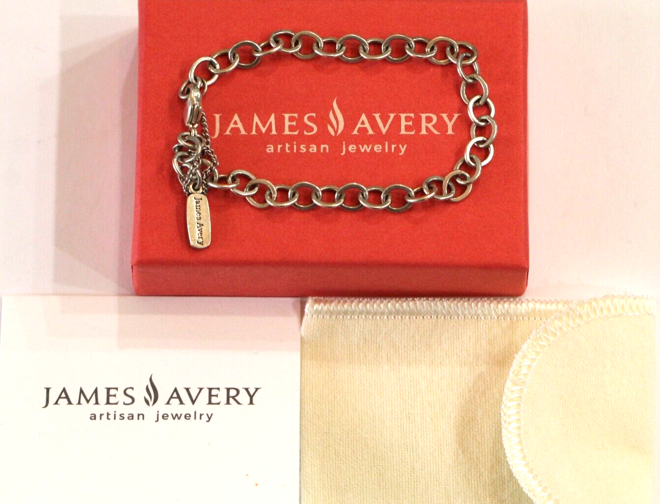 James Avery Forged Link Charm Bracelet - Sterling Silver, Size Medium