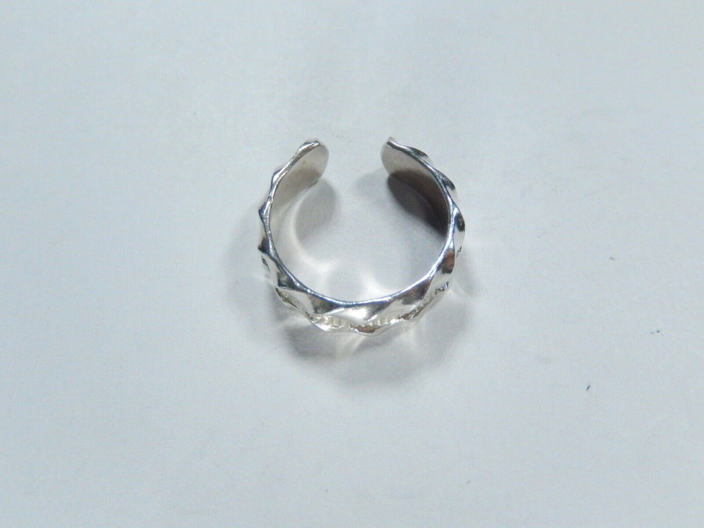 Decorative 4.75 mm  Band Toe Ring Adjustable 925 Sterling Silver 4mm