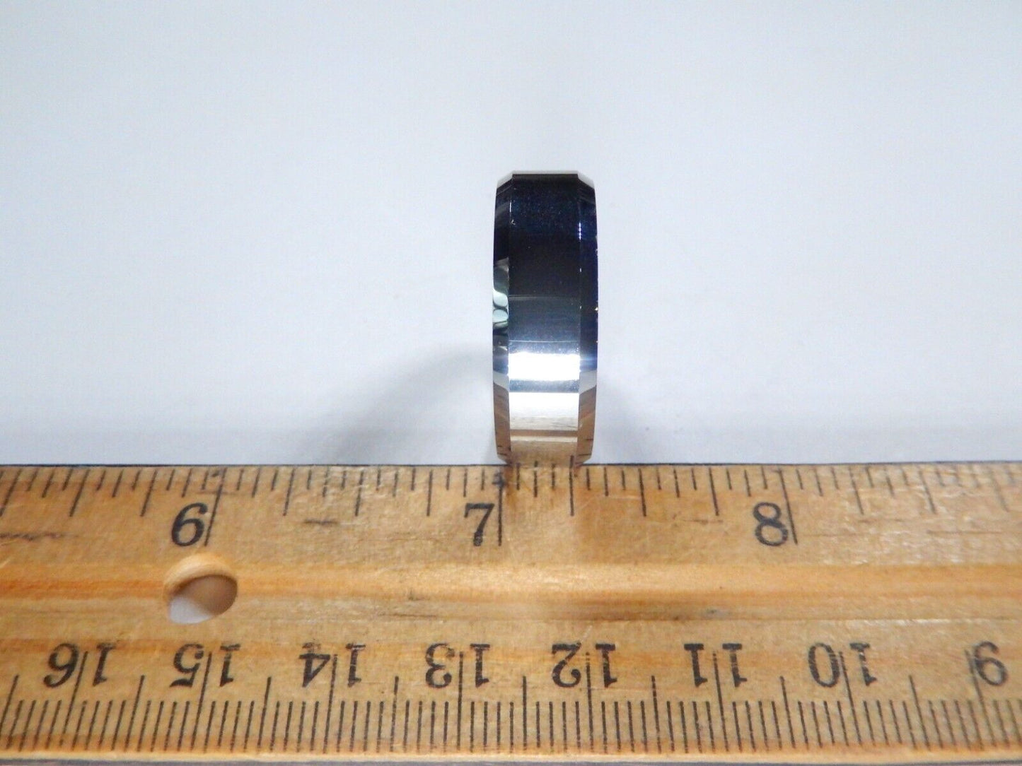 8mm Men's Comfort Fit Tungsten Carbide Silver Color Wedding Band Ring Sz 12