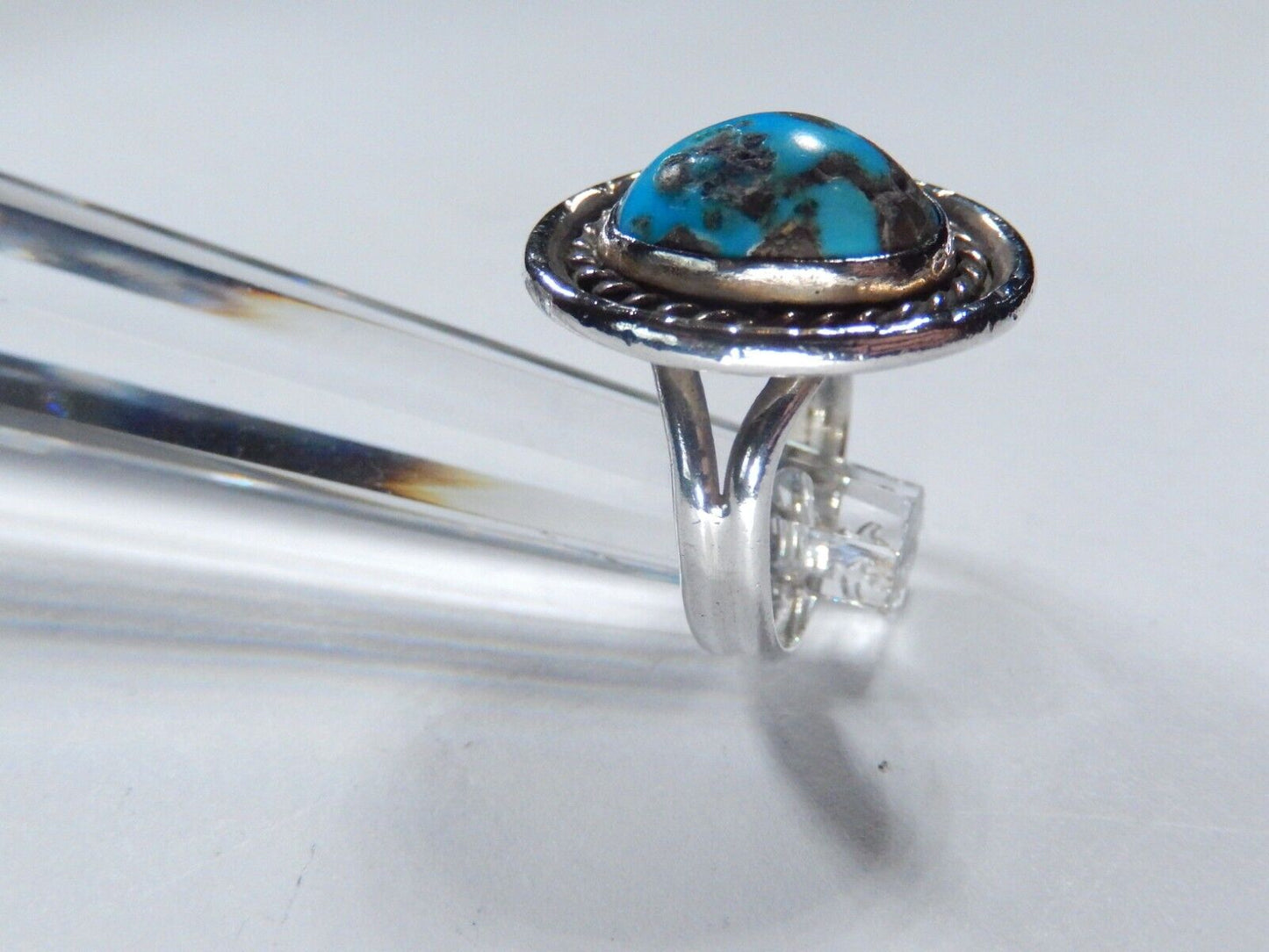 Native American Navajo Sterling Silver Turquoise Ring Size 7