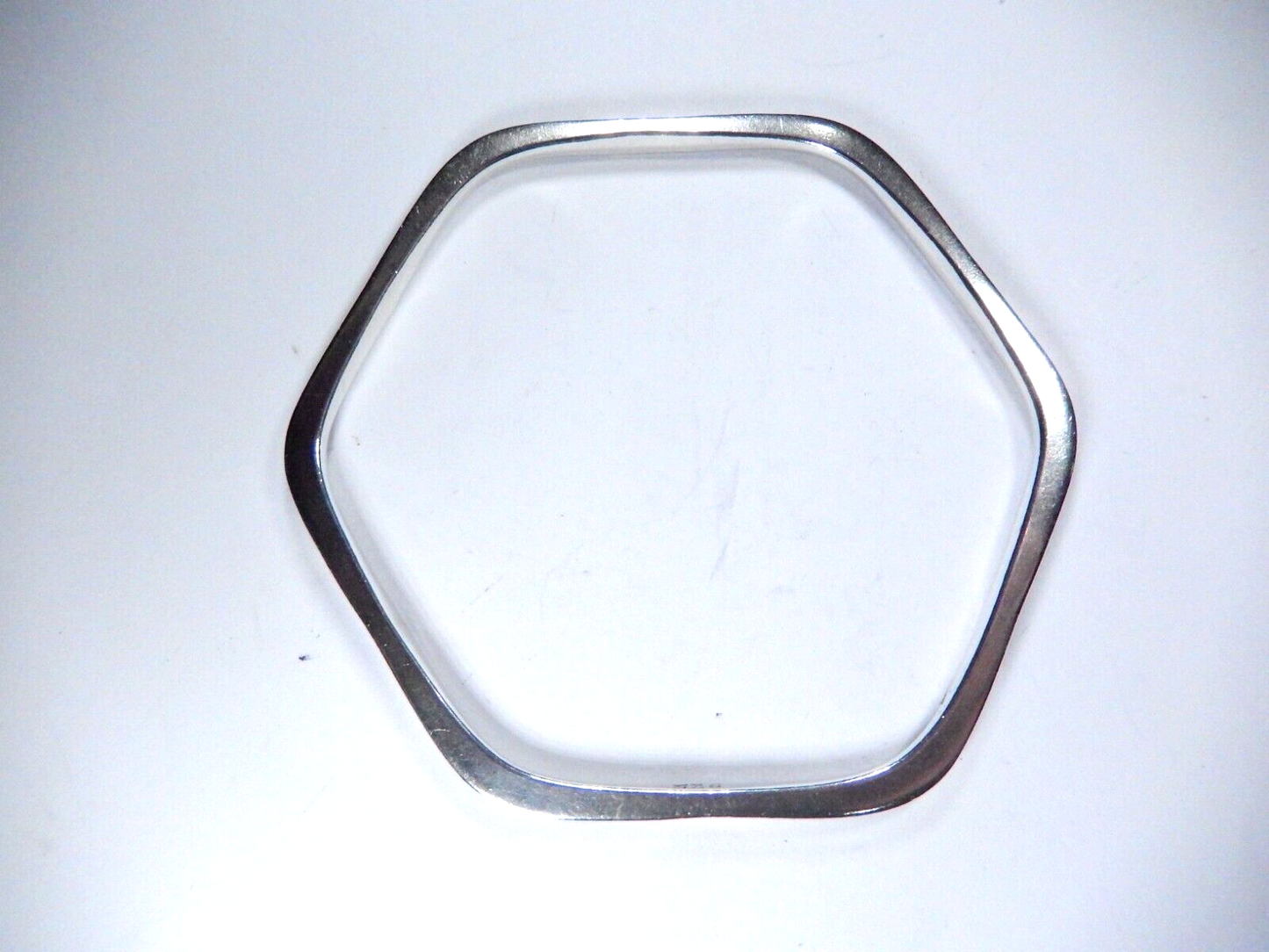 Artisan Unique 6-Sided Bangle Bracelet Design 19.7 Grams
