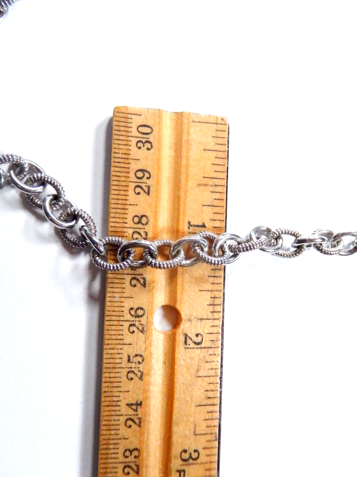 "BELLA UNO" Sterling Diamond Lock & Key Toggle 18" Thick Rollo Necklace