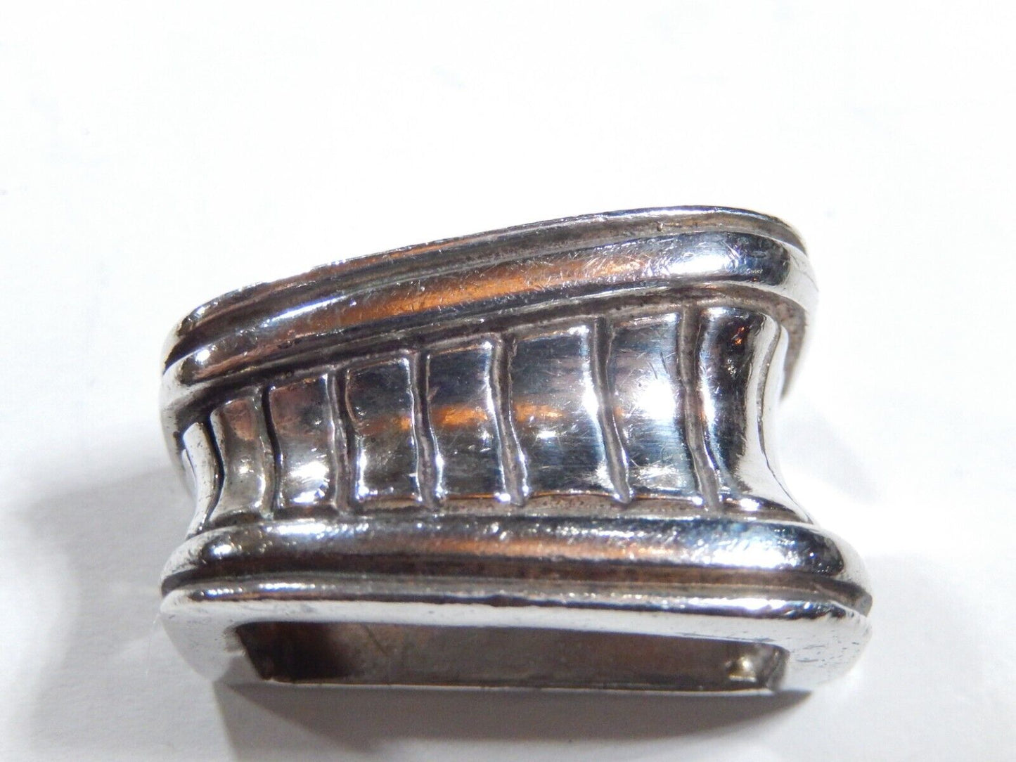 J DEEGAN VINTAGE Sterling Silver 925 belt BUCKLE  KEEPER 138 grams 62mm wide