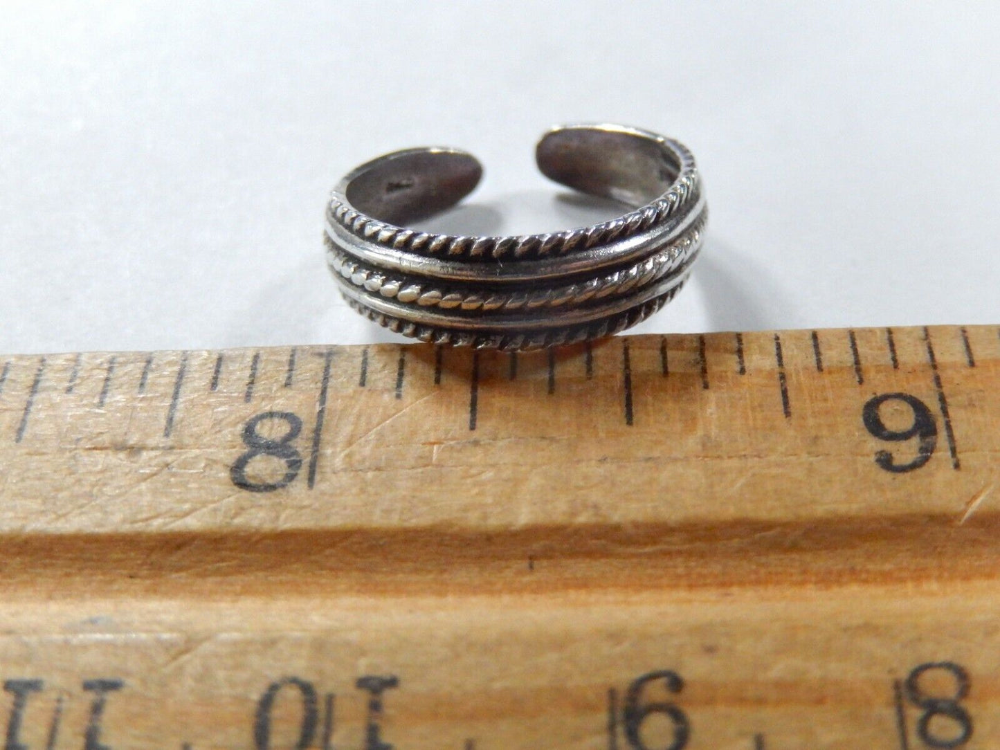 Vintage Sterling Silver Adjustable Thumb / Toe Ring